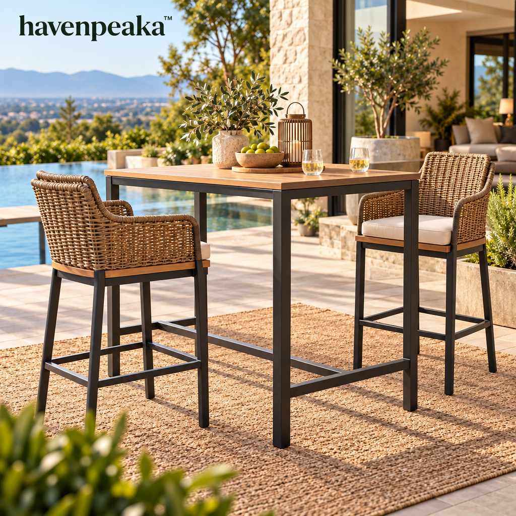 havenpeaka™ Outdoor Bar Table Set for Patio Entertainment Areas