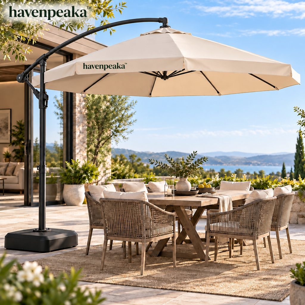 havenpeaka™ Large Outdoor Patio Umbrella with Adjustable Canopy