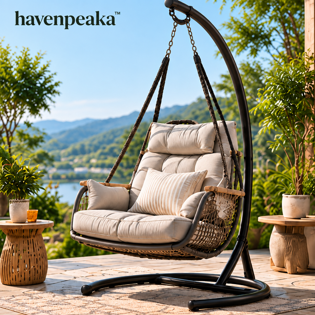 havenpeaka™ Hanging Outdoor Swing Chair with Soft Cushioned Seat
