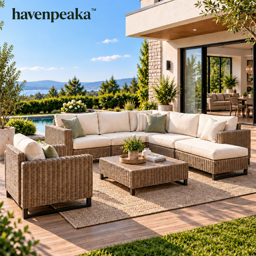 havenpeaka™ Modern Outdoor Coffee Table for Patio & Balcony Spaces