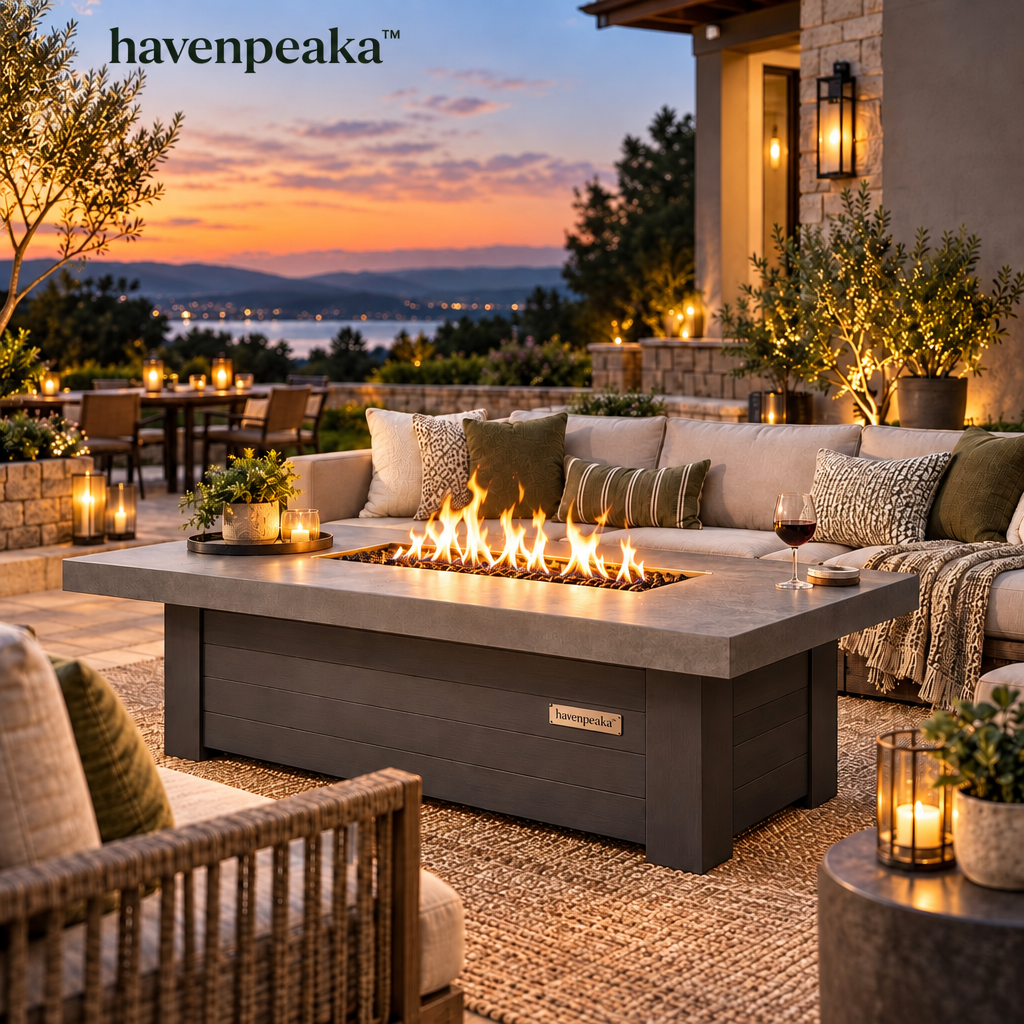 havenpeaka™ Outdoor Fire Pit Table for Cozy Backyard Gatherings