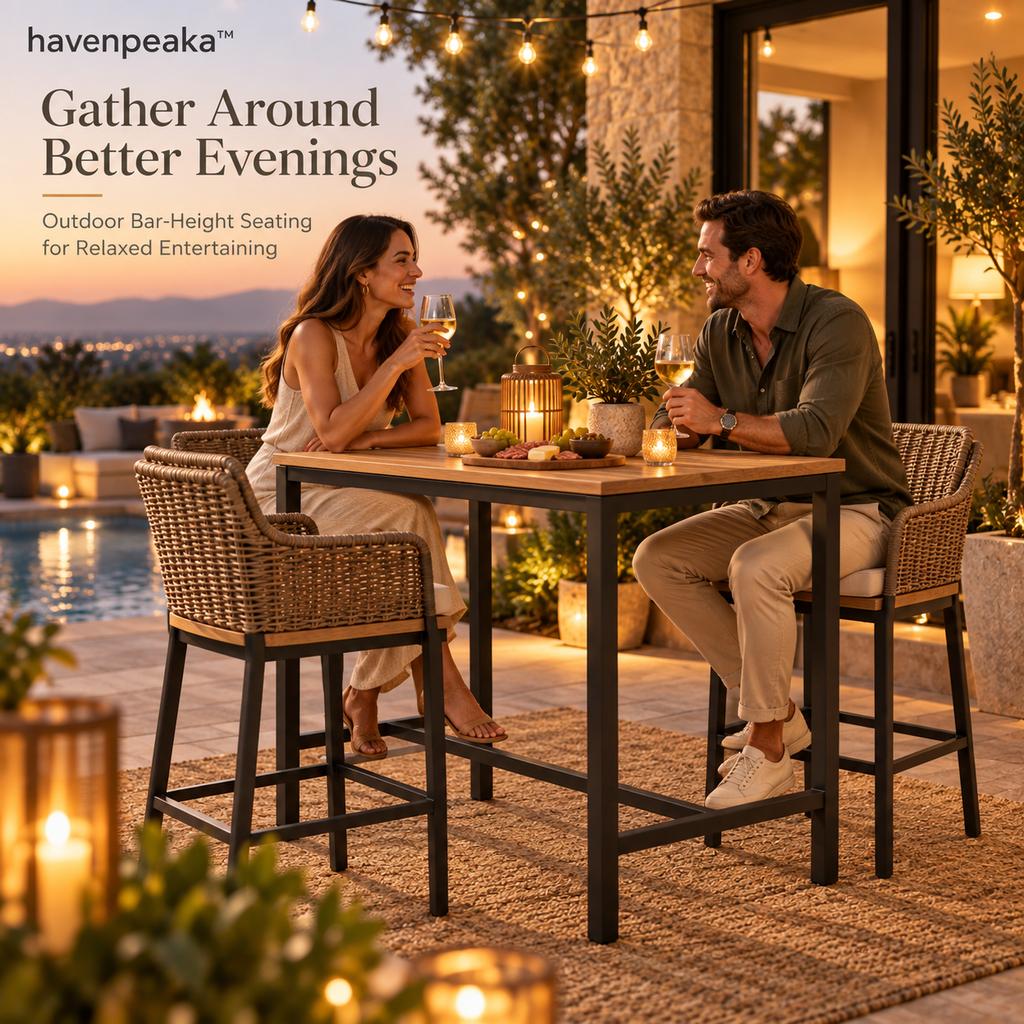 havenpeaka™ Outdoor Bar Table Set for Patio Entertainment Areas