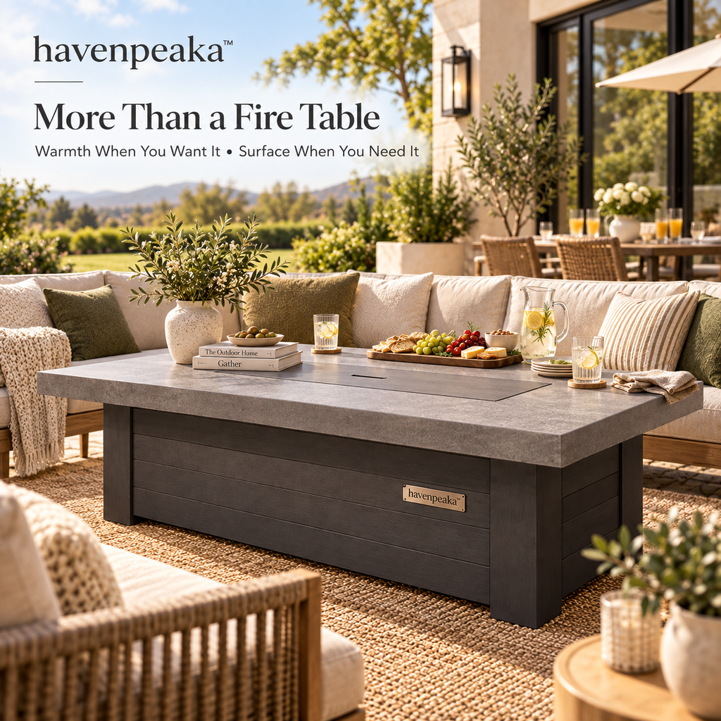 havenpeaka™ Outdoor Fire Pit Table for Cozy Backyard Gatherings