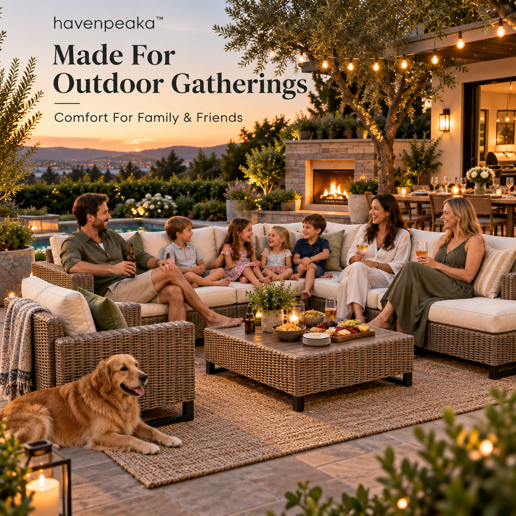 havenpeaka™ Modern Outdoor Coffee Table for Patio & Balcony Spaces