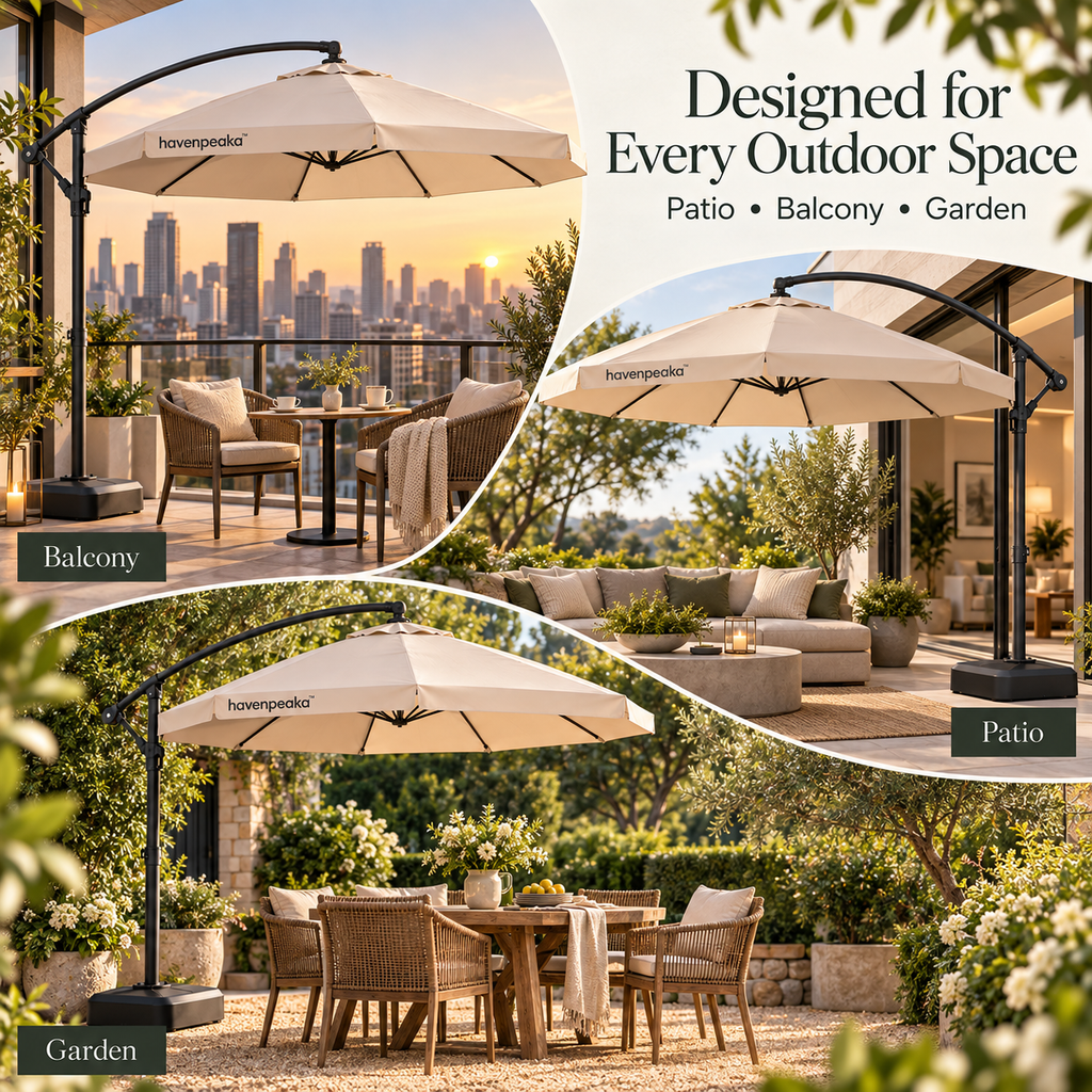 havenpeaka™ Large Outdoor Patio Umbrella with Adjustable Canopy