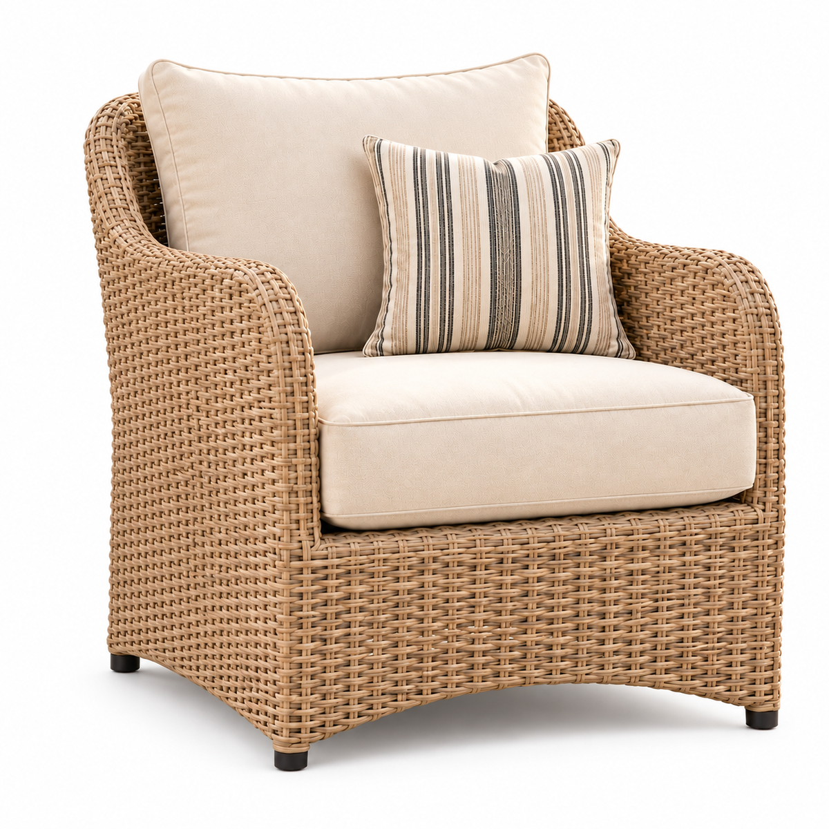 havenpeaka™ Modern Wicker Outdoor Lounge Chair with Comfortable Cushion