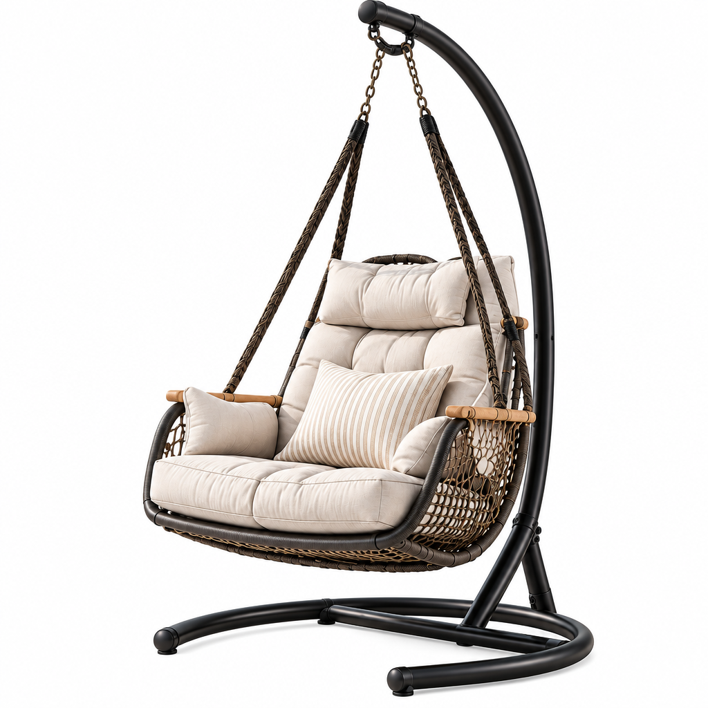 havenpeaka™ Hanging Outdoor Swing Chair with Soft Cushioned Seat